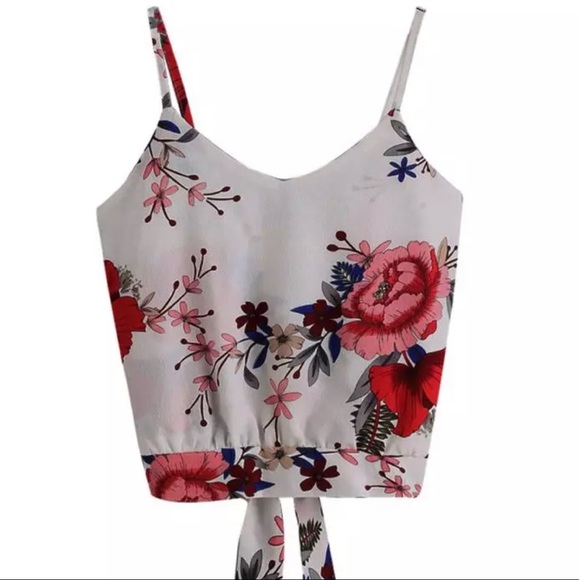 Tops - Floral Crop Top